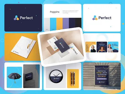 Perfect-Branding, Logo design, Visual identity agency app brand identity branding concept design system dribbble graphic design logo minimal popular 2023 sales ui vector visual design web web design website