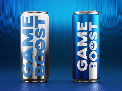 Energy drink design 3d alcohol aluminium can beer blue boost branding can can design design energy drink game graphic design identity label non alcohol packaging soda