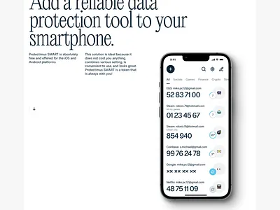 Protectimus Promo 2fa branding clean design dribbble editorial editorialgrid graphic design grid security simple design token typography ui ui ux design webdesign website