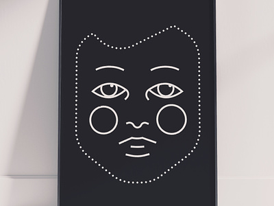 Boy boy child face icon illustration lineart outline pictogram portait poster stroke symbol