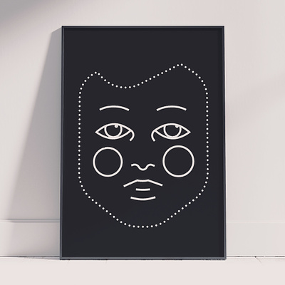 Boy boy child face icon illustration lineart outline pictogram portait poster stroke symbol