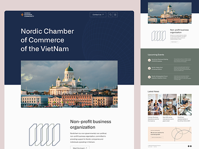 Nordic Business Community Concept corporate design information website landingpage minimal nordcharm nordic typography uiux website