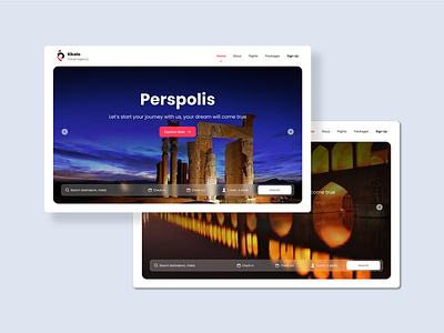 UIUX Design for Travel Agency bookingui travelagencyui travelagencywebsite travelui travelwebsiteui uiux design webdesign websiteuidesign