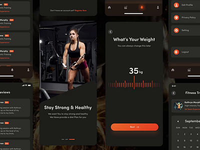 Fitness & Workout App🔥 appdesign cardio digitalhealth exerciseapp fitnessapp fitnesstracker gymapp healthapp healthcoach healthyliving mobiledesign personaltrainer runningapp strengthtraining uidesign uiux uxdesign wellness workoutapp yogaapp