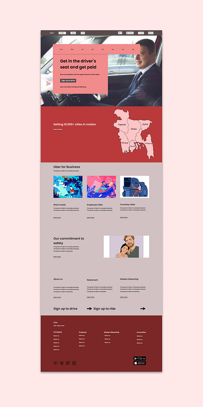 #uberhomepaage figma graphic design homepage uiux