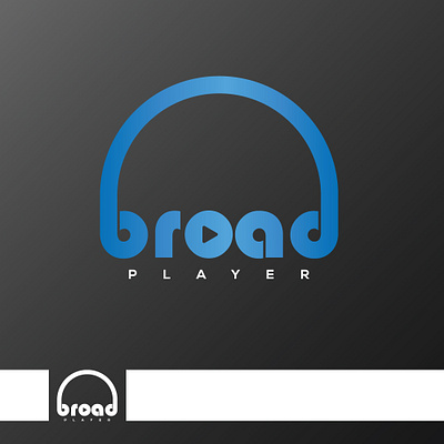 BROAD concept logo design for music player broad icon illustration logo logotype music logo player logo