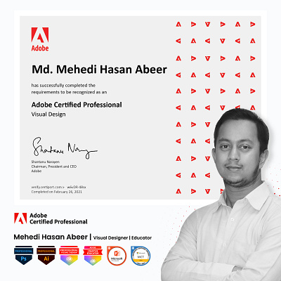 Adobe Certification in Graphic Design adobe adobe associate adobe certification adobe certified professional adobe educator bangladesh creative designer expert graphic design illustrator indesign mhabeer96 photoshop visual designer