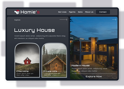 Homie's landing page ecommerce home rent website home web house web house website ui uiux uiux web