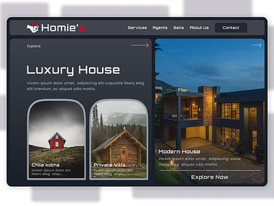 Homie's landing page ecommerce home rent website home web house web house website ui uiux uiux web