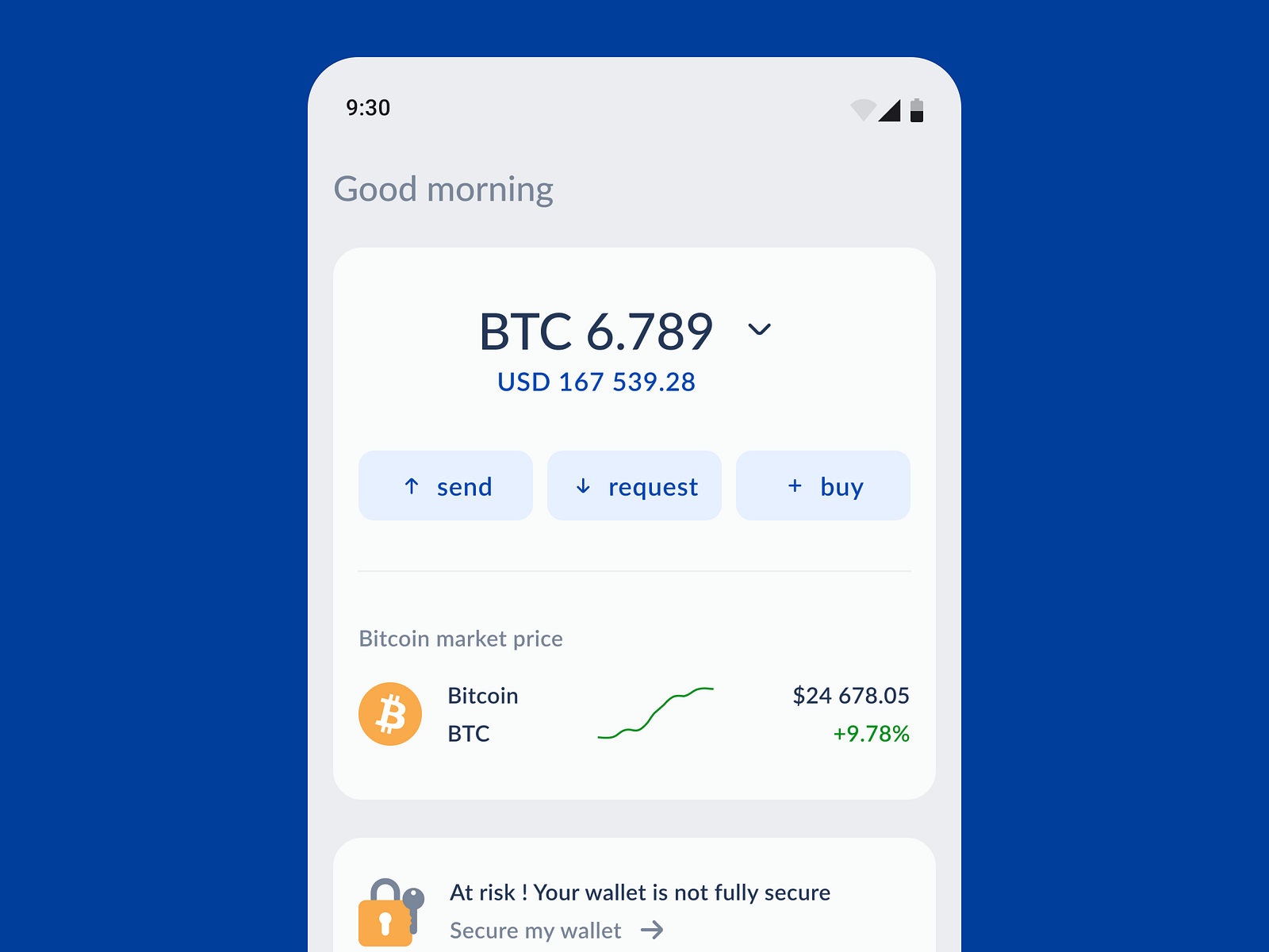 Self-custodial bitcoin wallet - Home by Shepherd Mahupa on Dribbble
