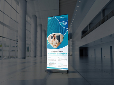 Roll up banner template billboard design