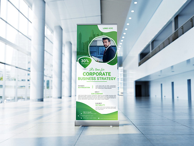 Roll Up Banner design template billboard design