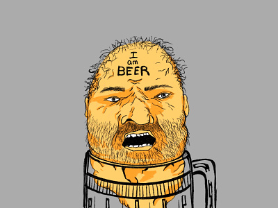 Illustration: I am beer art cover design graphic design illustration meme procreate telegram