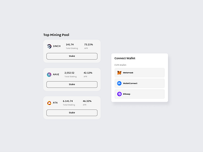 Components for Web3 crypto app design ui ux