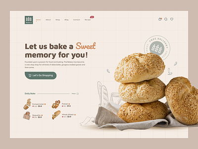 Bakery Website bakery fancy figma design shop ui ui design uiux web design website