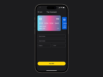 Movie ticketing app - payment screen app design ui ux