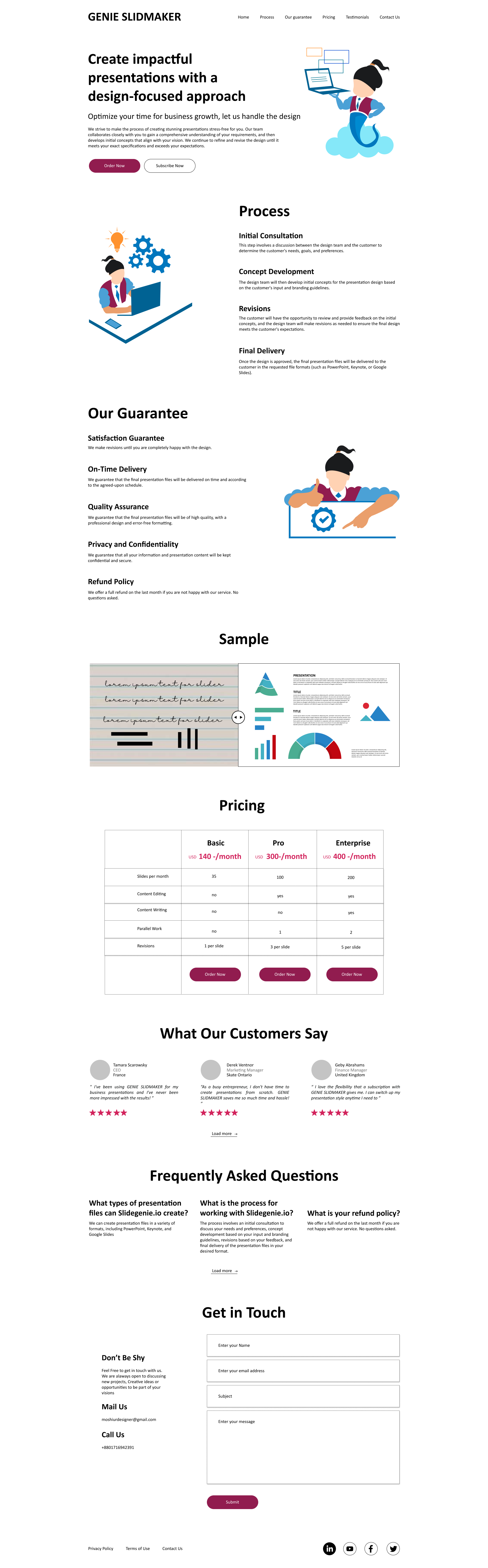 GENIE SLIDMAKER Website Design graphic design illustration slidemaker softwere ui ux web design