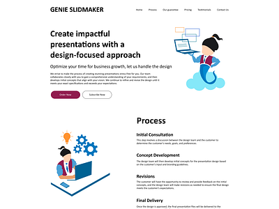 GENIE SLIDMAKER Website Design graphic design illustration slidemaker softwere ui ux web design