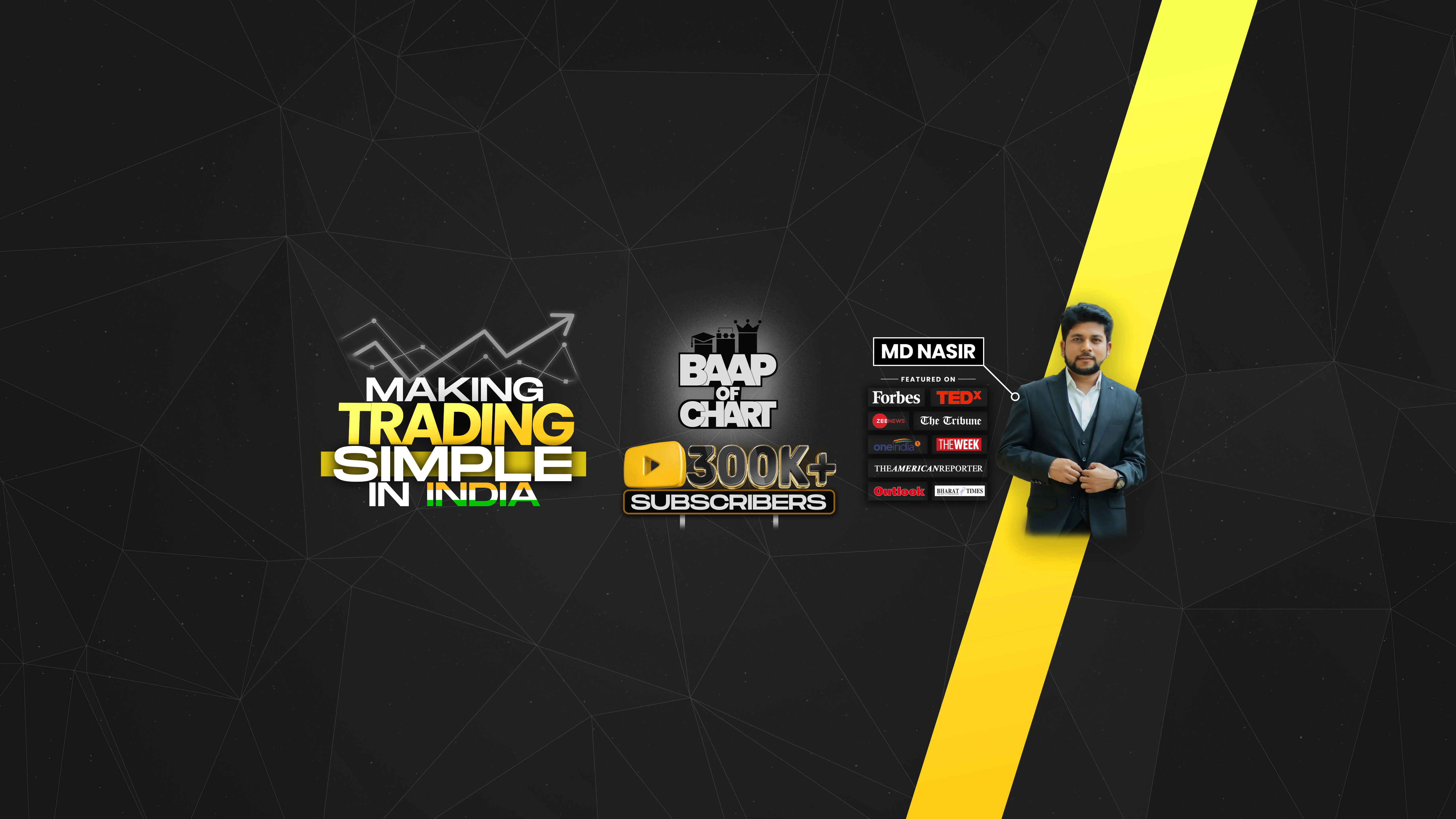 300K+ Subscribers Youtube Cover - BOC 300k 3d branding classy cover design agency graphic design logo options personal branding photoshop rich subscribers uptown youtube channel youtube cover