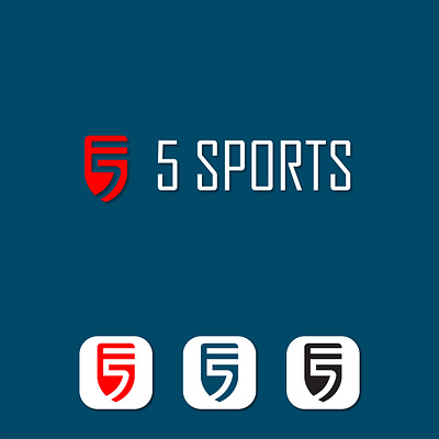 Modern 5 Sports Logo Design 5 5 logo 5 sports app icon branding design logo logo design minimalist modern sports unique vector