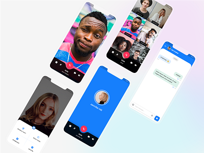Chat & Video Conference App Product Design appdesign callui chatui cleanui mobiledesign mobileui moderndesign videocallui videoconfui