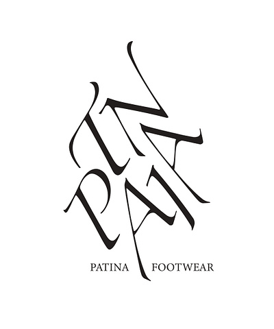 Patina footwear logo graphic design logo