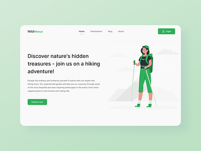 Hiking Website Concept ui ui design uiux design webdesign website