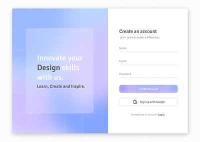 SIGN-UP PAGE graphic design online learning platform signup page ui uiux design