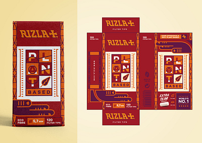Rizla - Plant Based Tips - 2022 design graphic design illustration illustratorthug packaging rizla tobacco