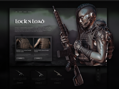 Assault Rifles designs UI design figma gun ui illustration modern ui modern we header ui modern web ui ui ui design ui ux uiux user interface design ux web header ui website header