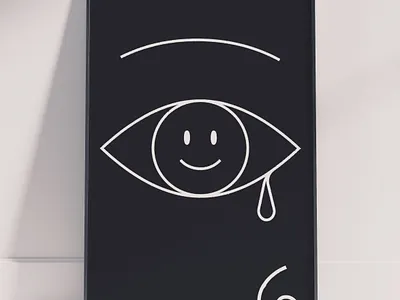 Facade emoji icon illustration outline pictogram pretend sadness symbol