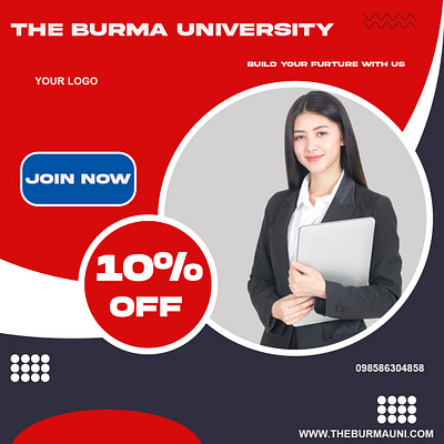 A private university advertisement design graphic design