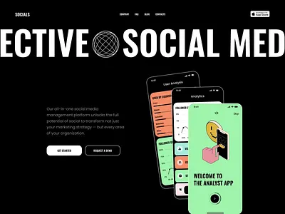 BuiLD 1.0 ~ Day 18 - Social Analytics Website adobe aftereffects beginner build design designdrug dribbble figma illustration minimal motion graphics ui watchmegrow