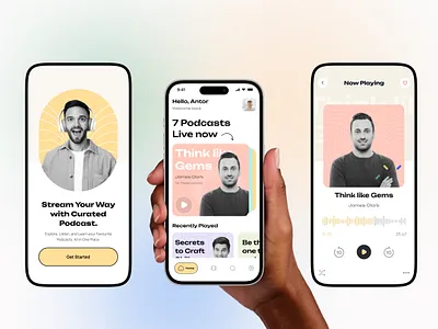 Podcast App 2023 app business clean ui mobile app music app new trend podcast podcast app product design retro