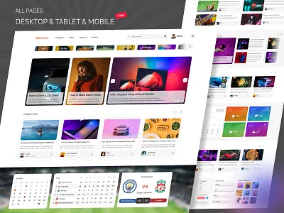 Free News & Magazine Figma Template article blog blogging broadcast clean editorial graphic design grid journal landing page layout magazine news newsletter photography post typography webdesign website website design