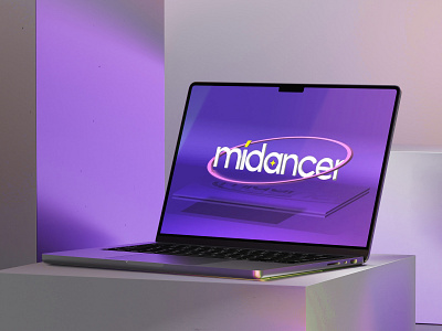 MíDancer | Logo Design | Rebranding Project 3d branding classy dancer logo design design agency graphic design idenitity illustration logo mockup mrmockup mídancer orbit logo photoshop pink logo spline splline