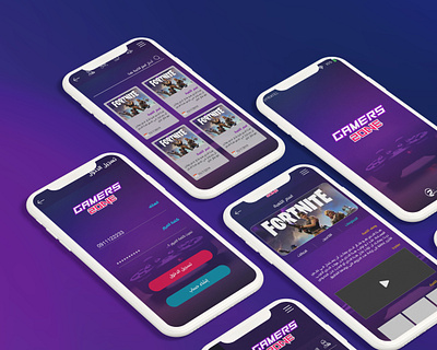 Gamers Zone App app design mobile ui ux