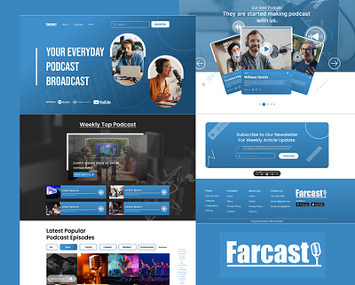 Farcast-Landing Page application creative landing page music podcast new template new ux page podcast podcaster template ui ux web web design website design