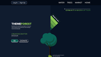 Creative Crafter - Forest concept dark blue theme dark blue forest graphic design minimalist trees