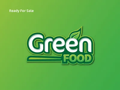 Green Food Typography Logo Design. 3d animation bestlogo branding design dribble flat food logo graphic design green food illustration letter logo logo minimalist modern newlogo typography ui vector