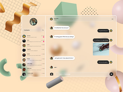 Chat Ramp 3d animation app design chat conversation conversation app conversation dashboard dashboard design desktop app glass morphism illustration motion graphics ui ux