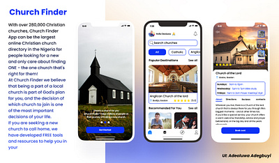 CHURCH FINDER IOS APP branding church design ui