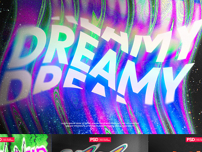 Acid Liquid Text Effect Photoshop dreamy text effect melted text effect