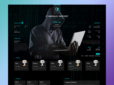 Student Report | Cyber Security cyber cyber security cyber students cyberium report design ethical futuristic hud hacker hacking linux report design security statistics students info thinkcyber uiux user interface windows