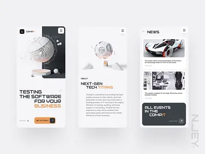 IT-Team. Mobile 3d 3dart 3dmodeling animation blender design minimalism mobile motion sphere technology ui uidesign ux web web design webflow white