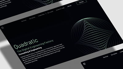 Quadratic Labs Website branding design figma graphic design landing page ui webflow website