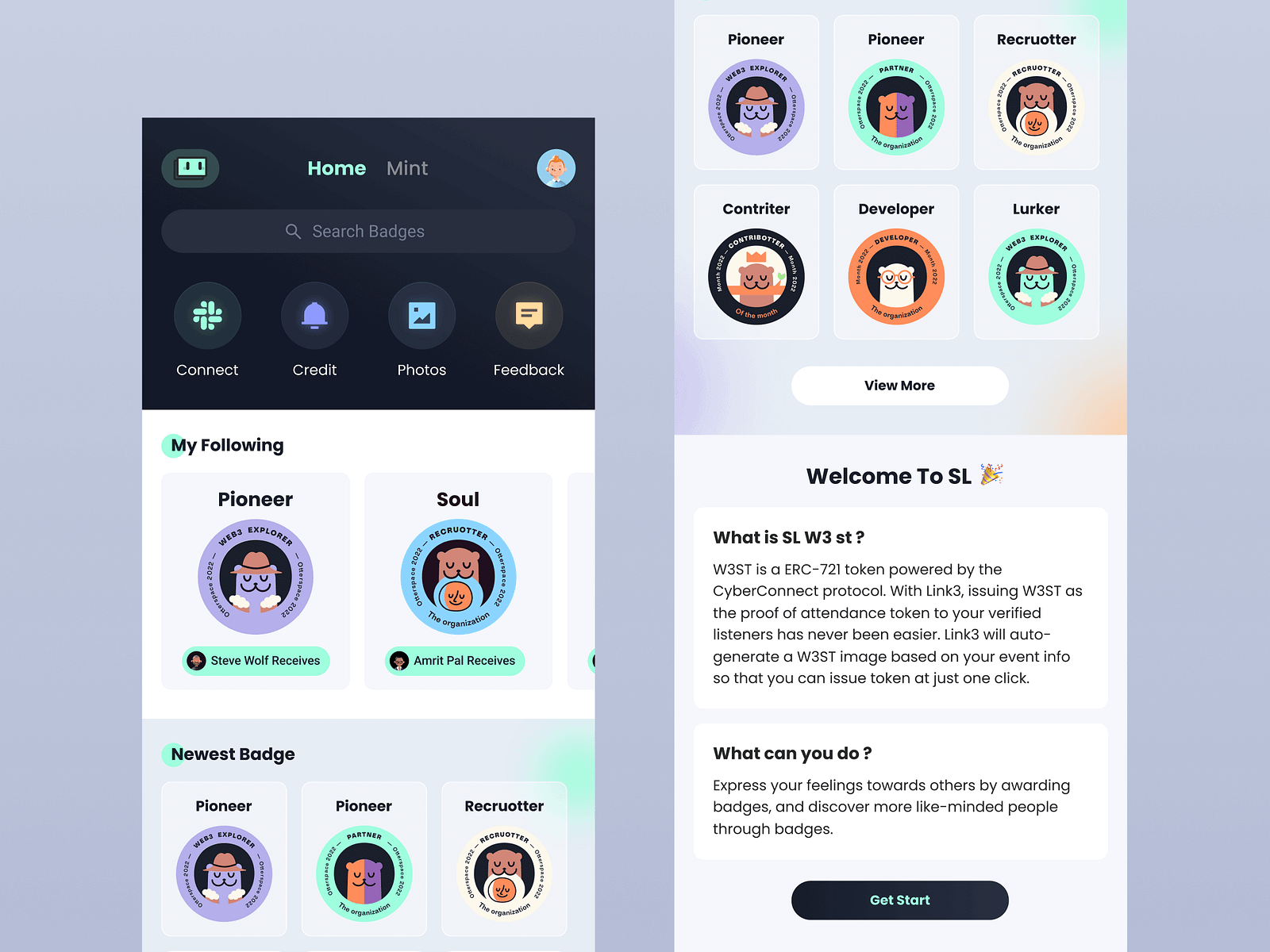 Collecting Badges App by Yuaan on Dribbble