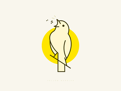 Singing Bird bird bird concept bird illustration illustration signing bird yellow bird