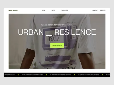 Metro Threads design figma landing page ui ui design website design