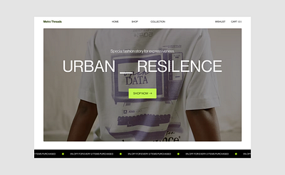 Metro Threads design figma landing page ui ui design website design